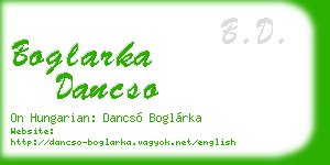 boglarka dancso business card